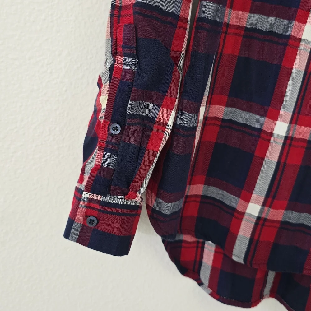 Zara Plaid Button Front Shirt - Picture 2 of 3